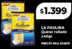 Supermayorista Vital La paulina queso rallado oferta