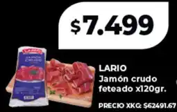 Supermayorista Vital Lario jamón crudo feteado oferta