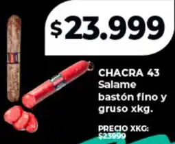 Supermayorista Vital Chacra 43 salame bastón fino y gruso oferta