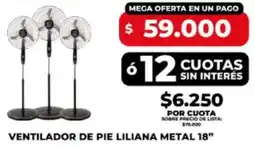 Supermayorista Vital Ventilador de pie liliana metal 18" oferta