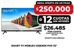 Supermayorista Vital Smart tv noblex-hisense fhd 32" oferta
