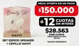 Supermayorista Vital Set espejo speaker + cepillo havit oferta
