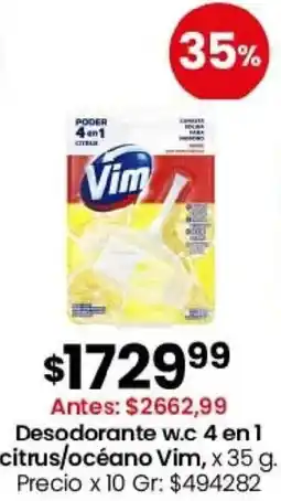 Coto Vim desodorante w.c 4 en 1 citrus/océano oferta