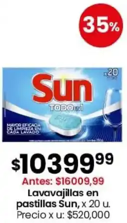 Coto Sun lavavajillas en pastillas oferta