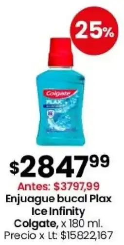 Coto Colgate enjuague bucal plax ice infinity oferta