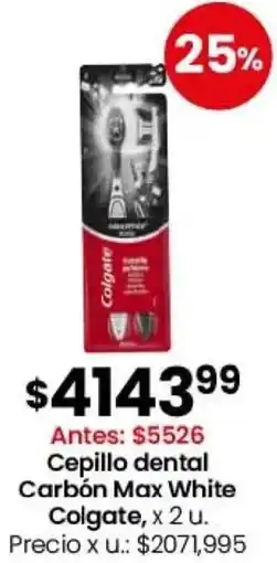 Coto Colgate cepillo dental carbón max white oferta