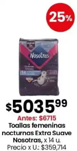 Coto Nosotras toallas femeninas nocturnas extra suave oferta