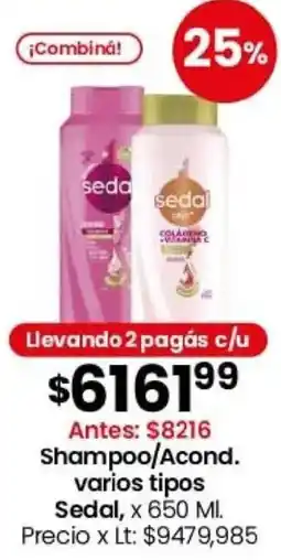 Coto Sedal shampoo/acond. varios tipos oferta