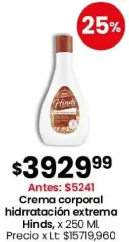 Coto Hinds crema corporal hidrratación extrema oferta