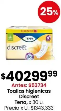 Coto Tena toallas higienicas discreet oferta