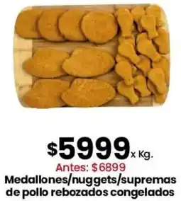 Coto Medallones/nuggets/supremas de pollo rebozados congelados oferta
