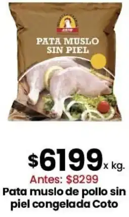 Coto Pata muslo de pollo sin piel congelada coto oferta