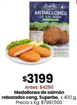 Coto Superbe medallones de salmón rebozados cong. oferta