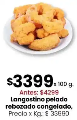 Coto Langostino pelado rebozado congelado oferta