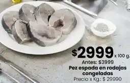 Coto Pez espada en rodajas congeladas oferta