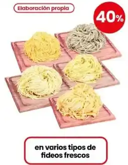 Coto En varios tipos de fideos frescos oferta