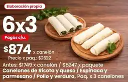 Coto Canelones de ricota y queso/espinaca y parmesano/pollo y verdura oferta