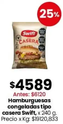 Coto Swift hamburguesas congeladas tipo casera oferta