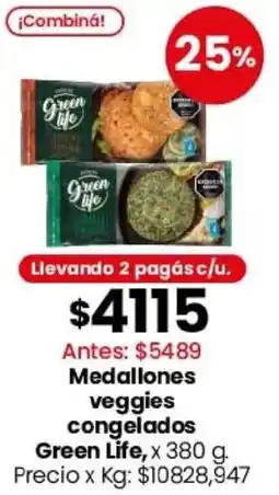 Coto Green life medallones veggies congelados oferta