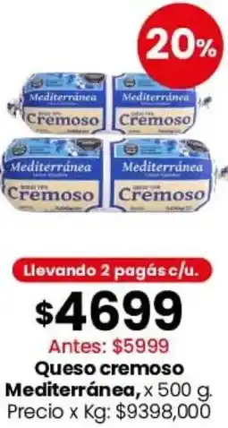 Coto Mediterránea queso cremoso oferta