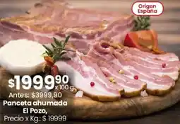 Coto El pozo panceta ahumada oferta