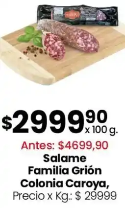 Coto Salame familia grión colonia caroya oferta