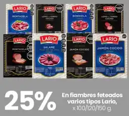 Coto Lario en fiambres feteados varios tipos oferta