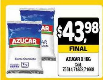 Supermercados Yaguar Azucar oferta