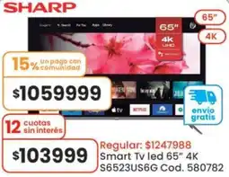 Coto Sharp smart tv led 65" oferta
