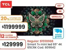 Coto Tcl smart tv mini led 65" oferta