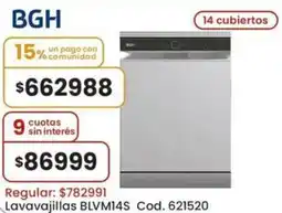 Coto Bgh lavavajillas BLVM14S oferta