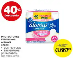 Atomo Conviene Always protectores femeninos liners oferta