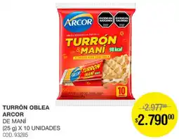 Atomo Conviene Arcor turrón oblea de maní oferta