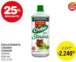 Atomo Conviene Chuker stevia edulcorante líquido oferta