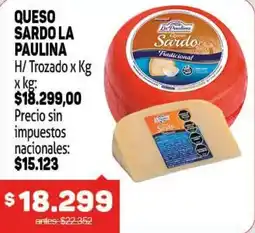 Makro La Paulina queso sardo oferta
