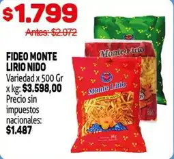 Makro Monte Lirio fideo nido oferta