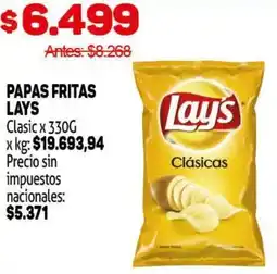 Makro Lay's papas fritas clasic oferta