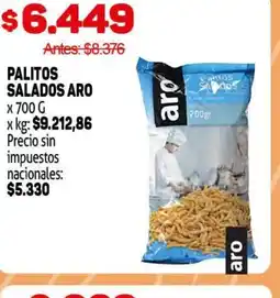 Makro Aro palitos salados oferta