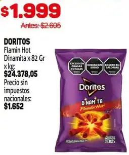 Makro Doritos flamin hot dinamita oferta