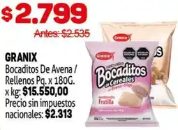 Makro Granix bocaditos de avena / rellenos pq. oferta