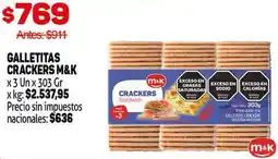 Makro M&k galletitas crackers oferta