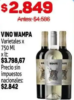 Makro Wampa vino varietales oferta