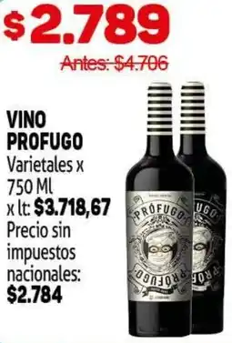 Makro Profugo vino varietales oferta