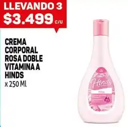 Makro Hinds crema corporal rosa doble vitamina A oferta
