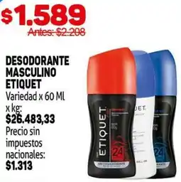 Makro Etiquet desodorante masculino variedad oferta