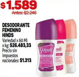 Makro Hinds desodorante femenino variedad oferta