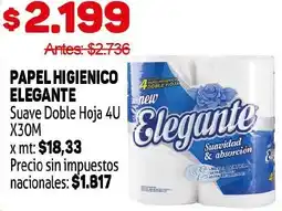 Makro Elegante papel higienico suave doble hoja oferta