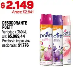 Makro Poett desodorante variedad oferta