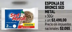 Makro Sed metal esponja de bronce oferta