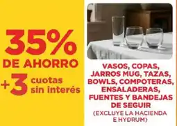 Supermercados Vea Vasos, copas, jarros mug, tazas, bowls, compoteras, ensaladeras, fuentes y bandejas de seguir oferta
